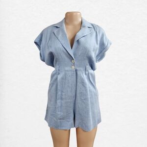 Marella Light Blue Denim Romper